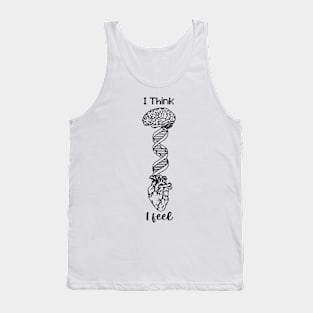 I Think I Feel Brain DNA Heart Tank Top